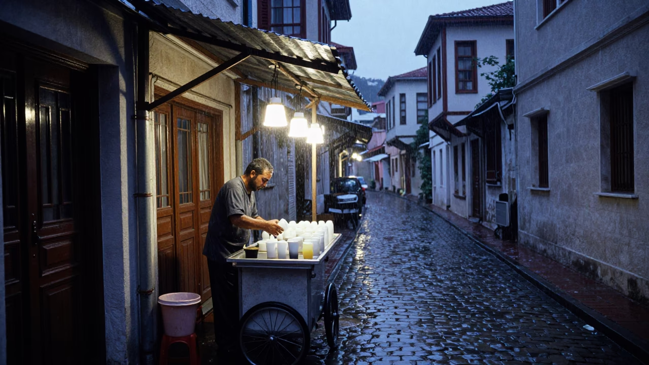 Washing Cups in Izmir in in Izmir, Turkey