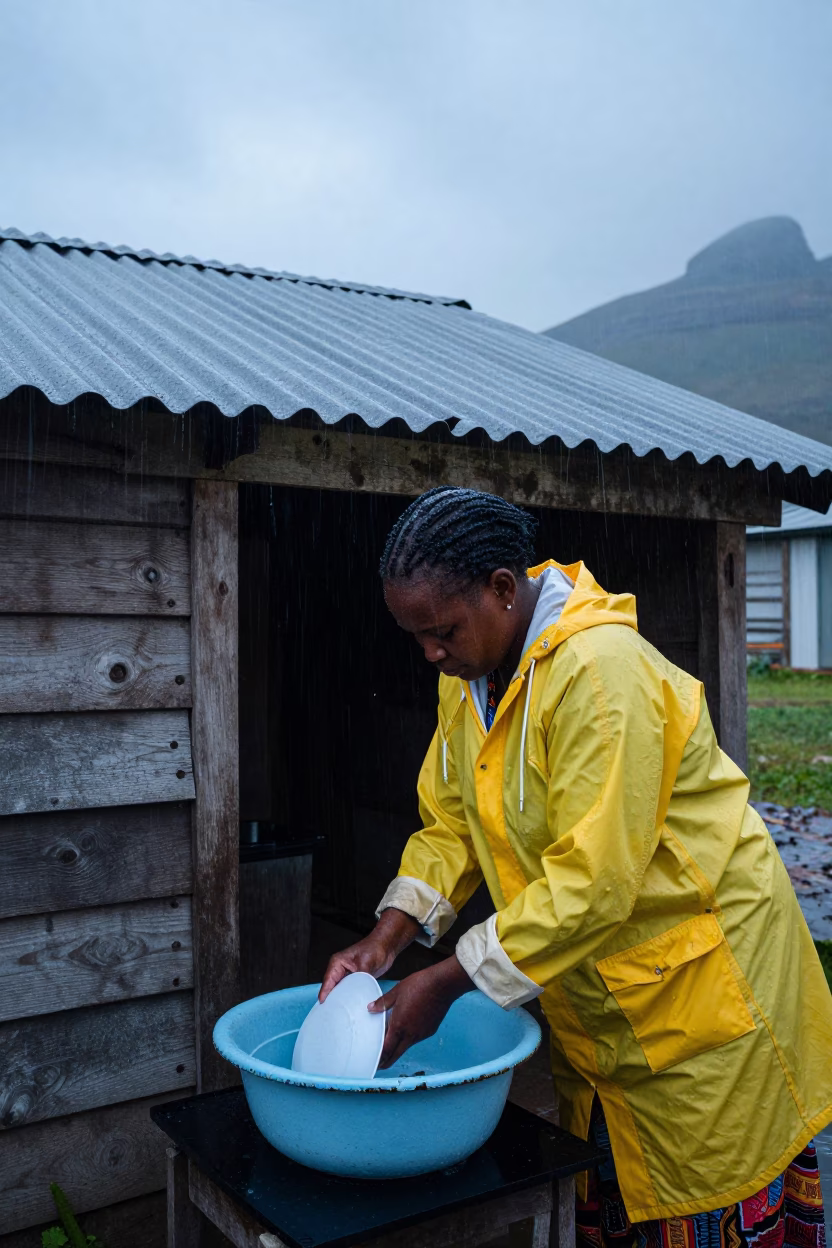 Washing Dishes in Cape Town in in Cape Town, South Africa