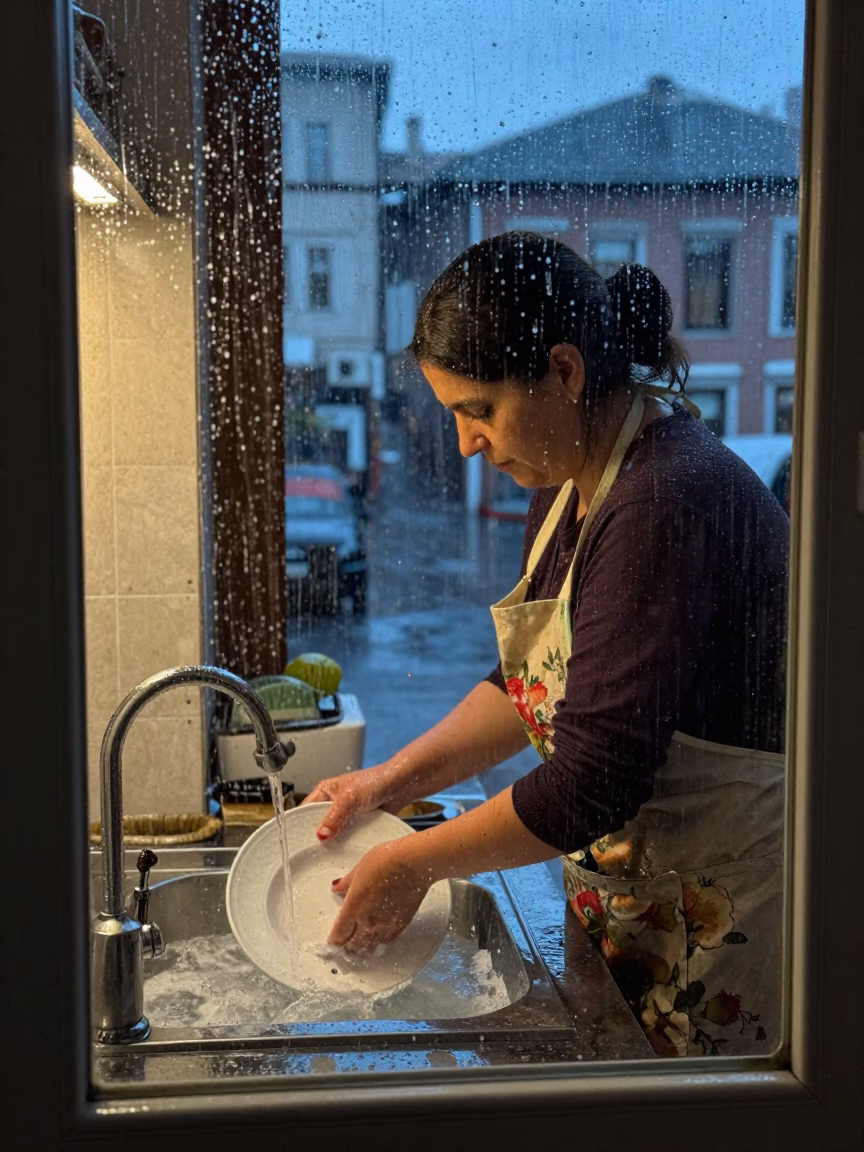 Washing Dishes in Istanbul in in Istanbul, Turkey