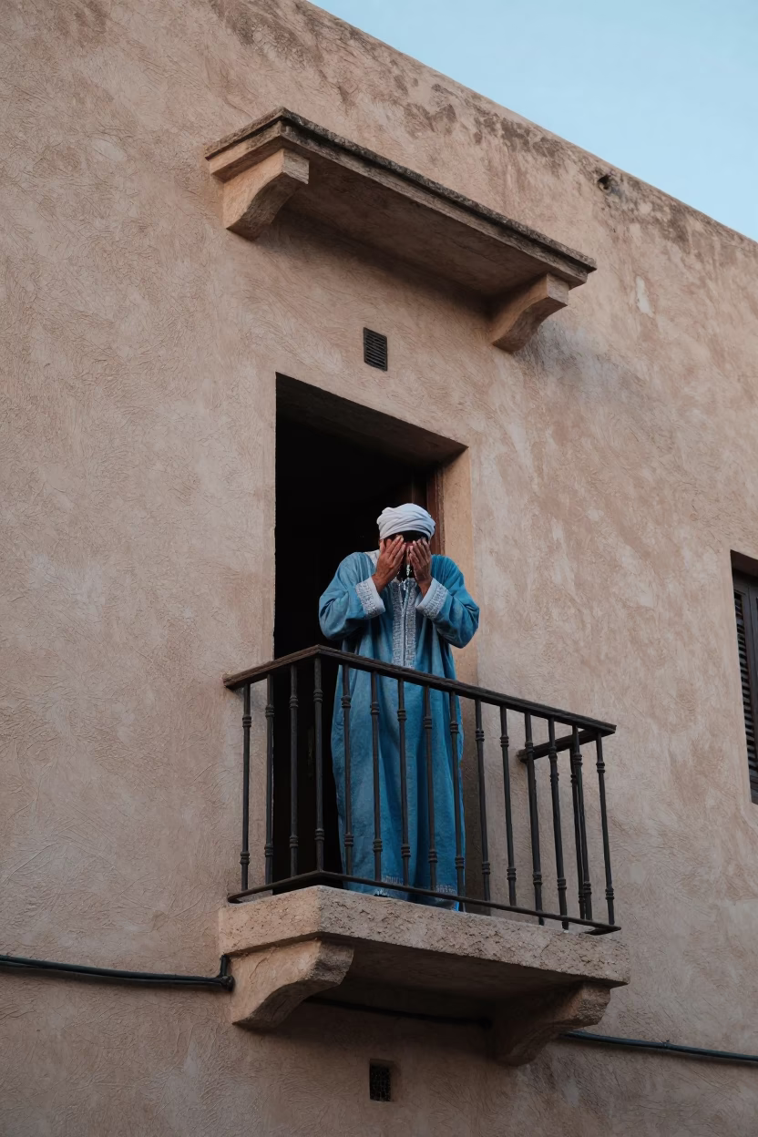 Washing Face in Casablanca in in Casablanca, Morocco