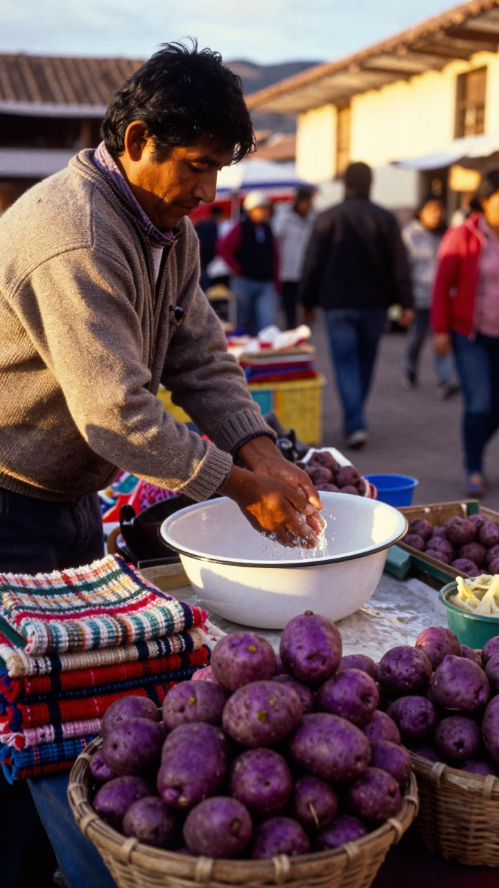 Washing Hands in Cusco in in Cusco, Peru