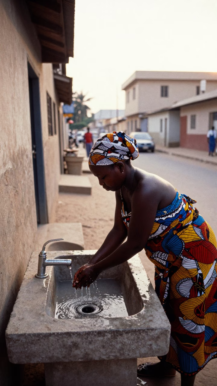 Washing Hands in Dakar in in Dakar, Senegal