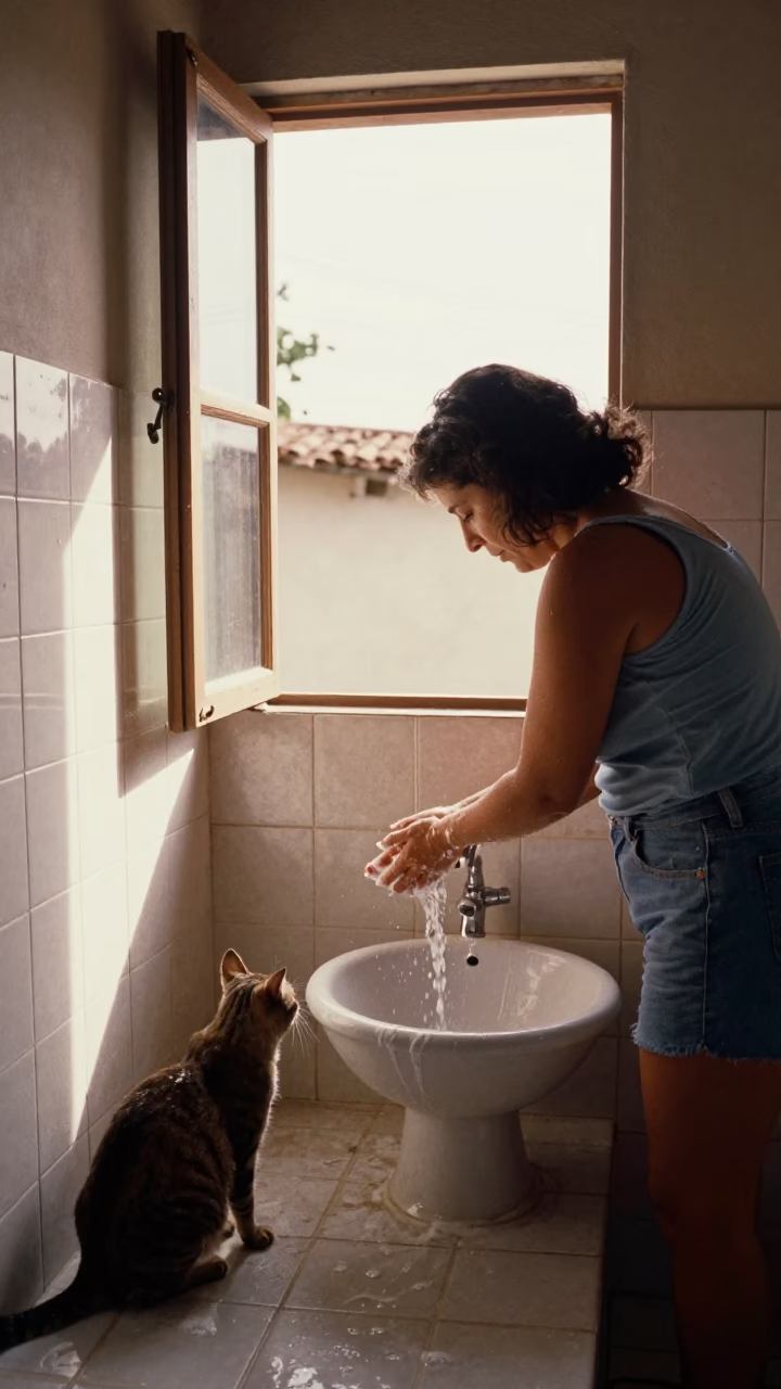 Washing Hands in Salvador in in Salvador, Brazil