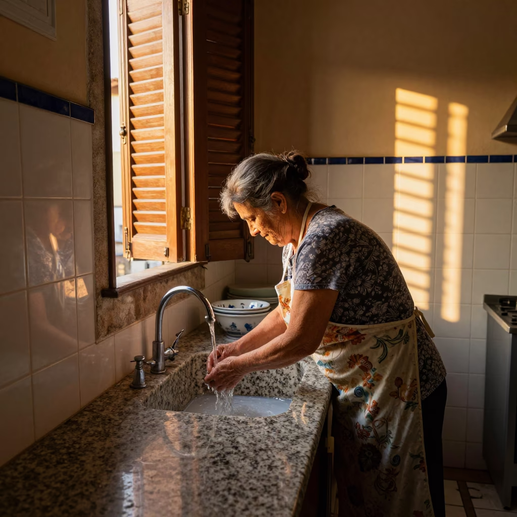 Washing Porcelain in Porto in in Porto, Portugal