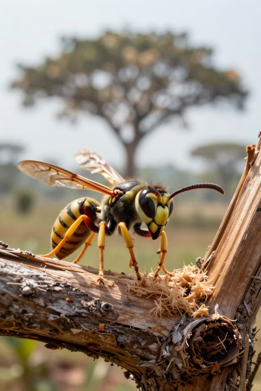 Wasps Mandibles Wood Fiber Tree Flower in near Ho