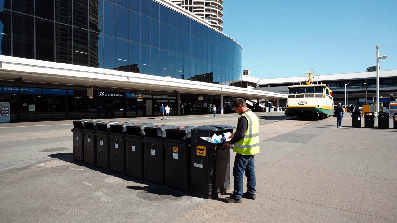 Waste Bin in Sydney in in Sydney, New South Wales, Australia
