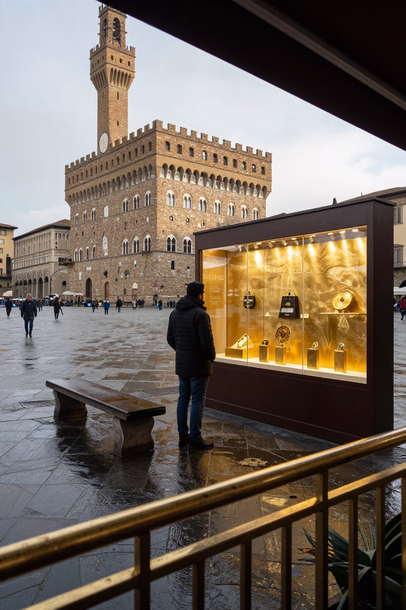 Watching Plaza in Florence in in Florence, Italy