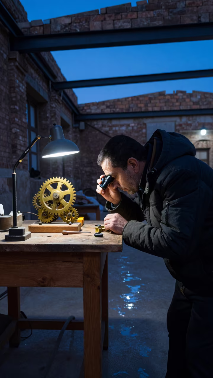 Watchmaker in Asyut Warehouse Loft in in a warehouse loft in Asyut