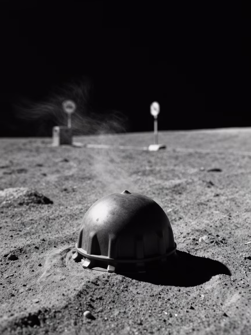 Water Buffalo Hose Cap Case on Lunar Checkpoint in at a checkpoint lane in the Caucasus