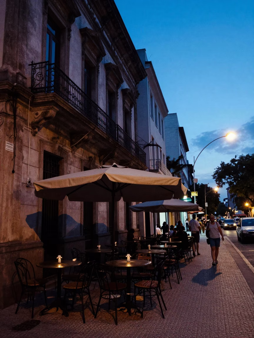 Water Marks in Buenos Aires at Twilight in in Buenos Aires, Argentina
