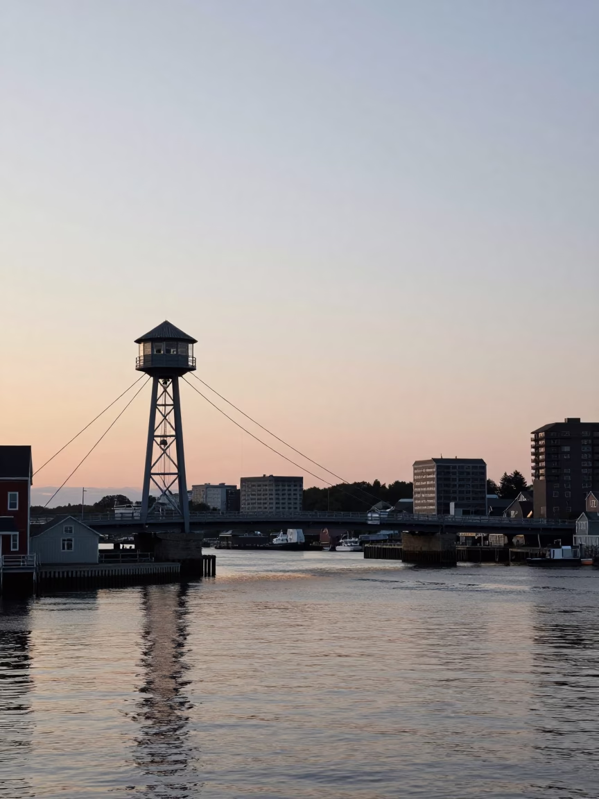 Waterfront Dawn in Halifax at First Light Of Dawn in in Halifax, Nova Scotia, Canada