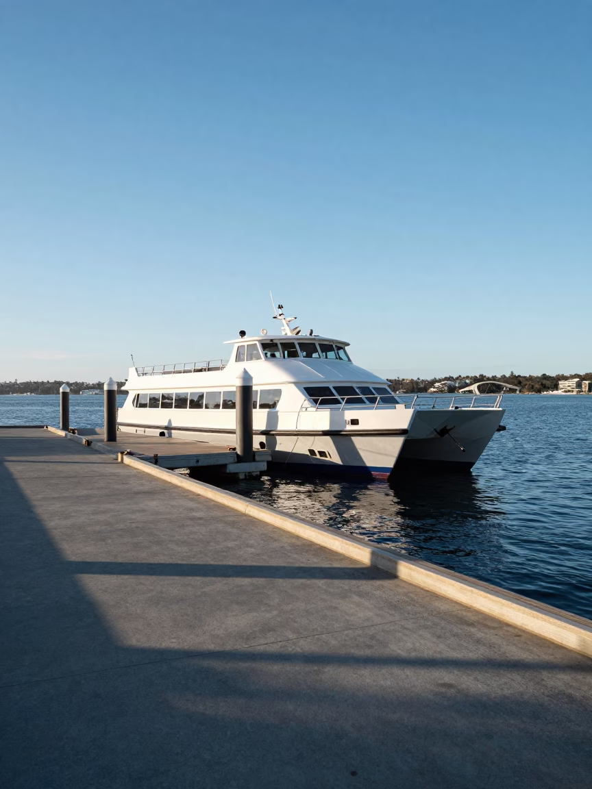 Waterfront Scene in Perth at The Early Afternoon Light in in Perth, Western Australia, Australia