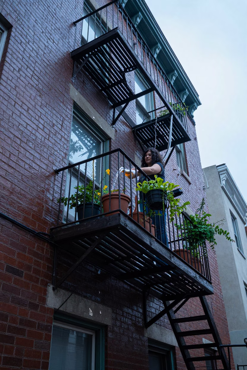 Watering Plants in Philadelphia in in Philadelphia, Pennsylvania, United States
