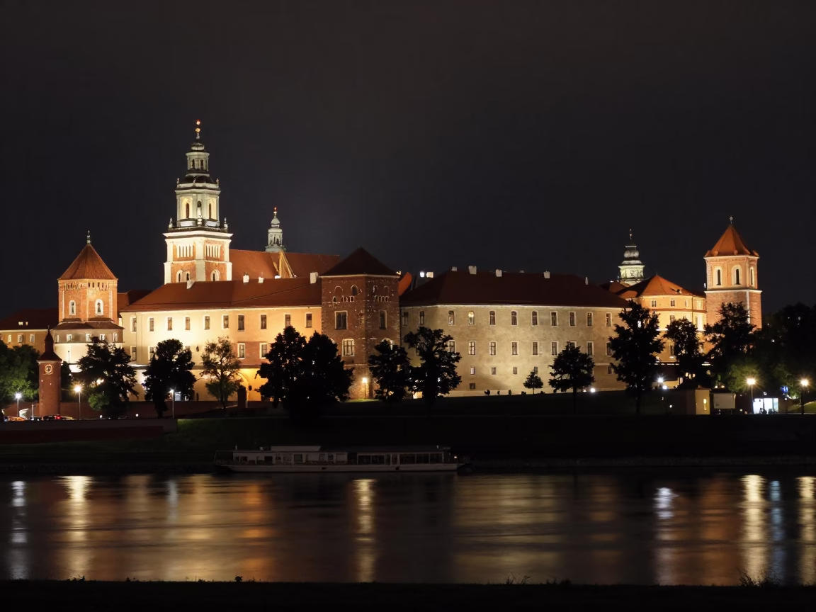 Wawel Castle And Vistula River in Krakow in in Krakow, Poland