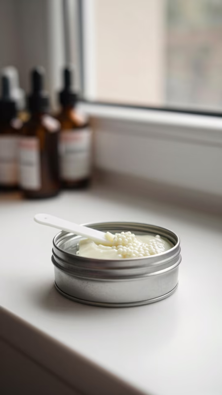 Wax Bead Scoop Tin in Noida Skincare Room in inside a skincare treatment room in Noida