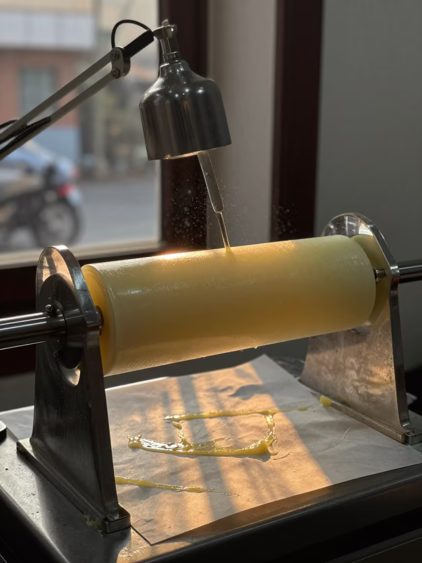 Wax collar roll holder in Ajmer salon sunset light in inside a salon row in Ajmer