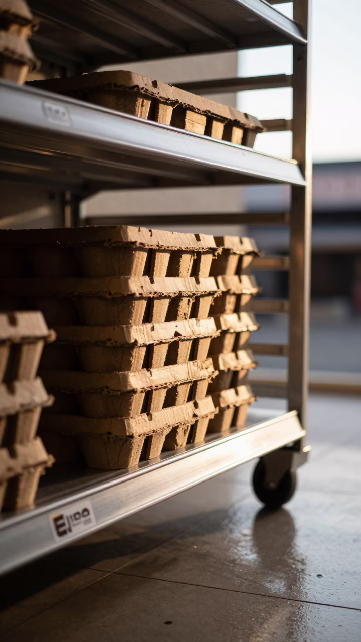 Wax Paper Stand Sunset in Ejido Retail Aisle in inside a bright retail aisle in Ejido