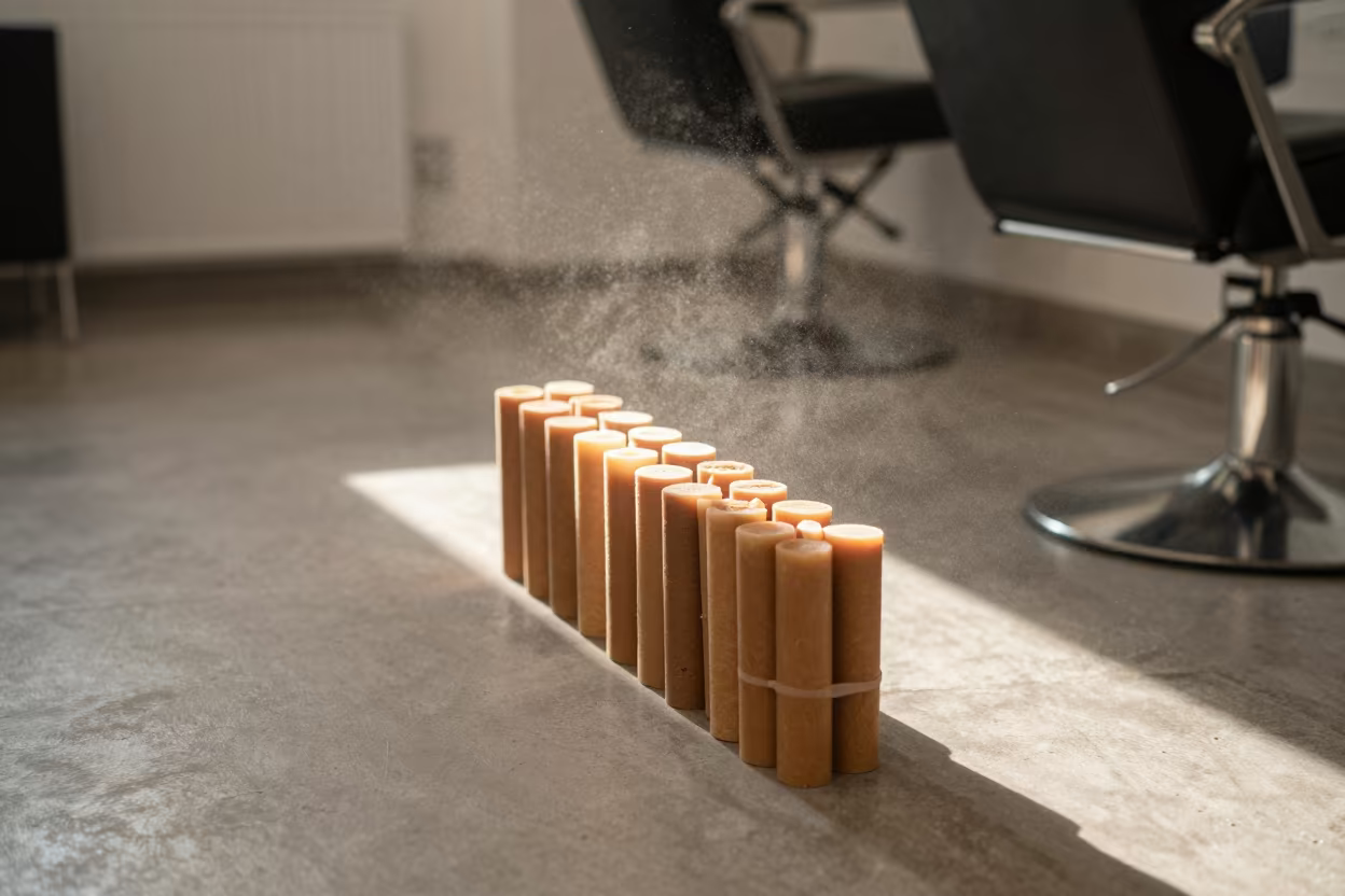 Wax Stick Bin in Adana Salon Before Sunrise in inside a salon row in Adana