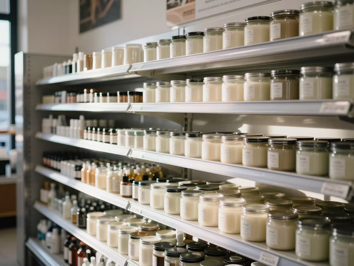 Wax Warmer Station Dawn Hamburg Beauty Supply in in a beauty supply area under white LEDs near Hamburg