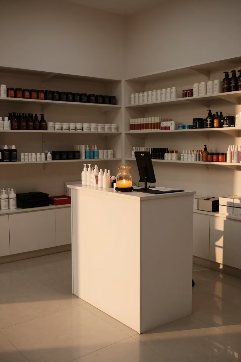 Wax Warmer Station Dawn Light Mirpur Khas Salon in in a beauty supply area under white LEDs near Mirpur Khas