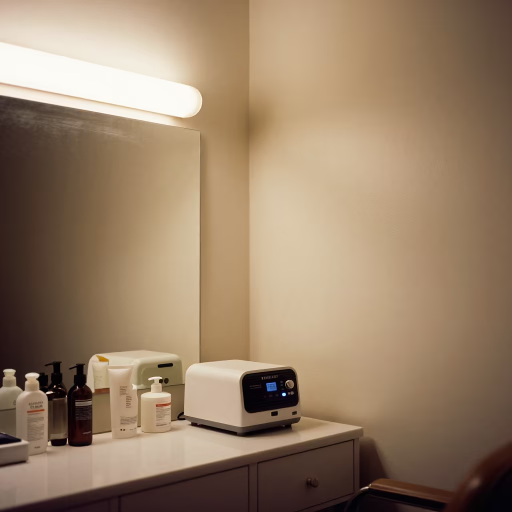 Wax warmer station dawn salon Perth in inside a salon row near Perth