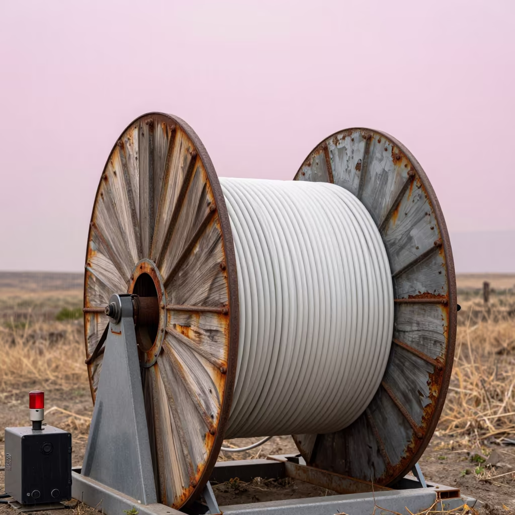 Weather Balloon Spool in Armenian Field Station in at a remote field station in Armenia