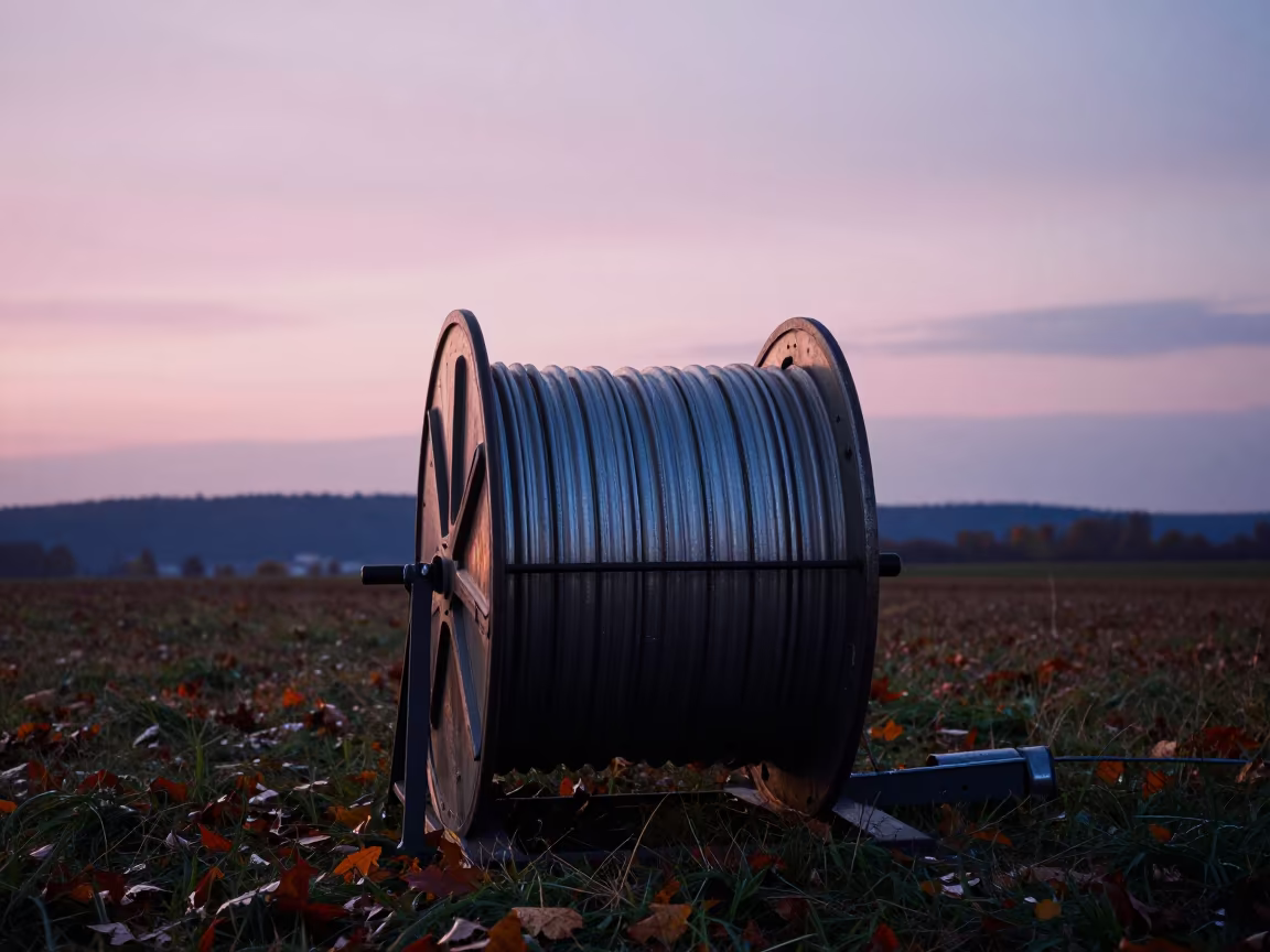 Weather Balloon Spooling Into Autumn Night Sky in near a weather balloon launch site in Czech Republic