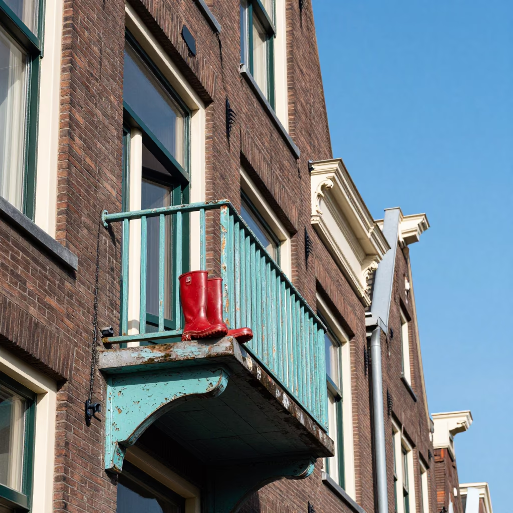 Weathered Balcony in Amsterdam in in Amsterdam, Netherlands