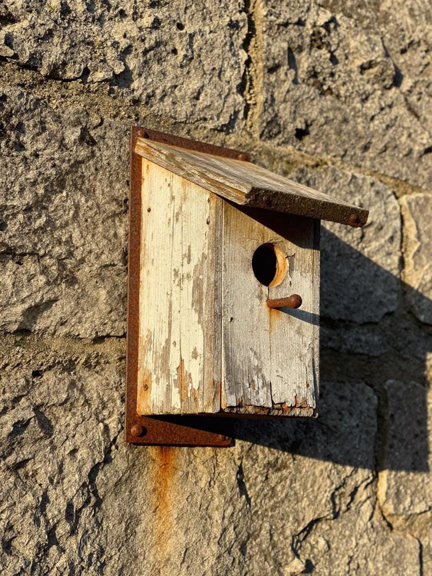 Weathered Birdhouse in Dublin in in Dublin, Ireland