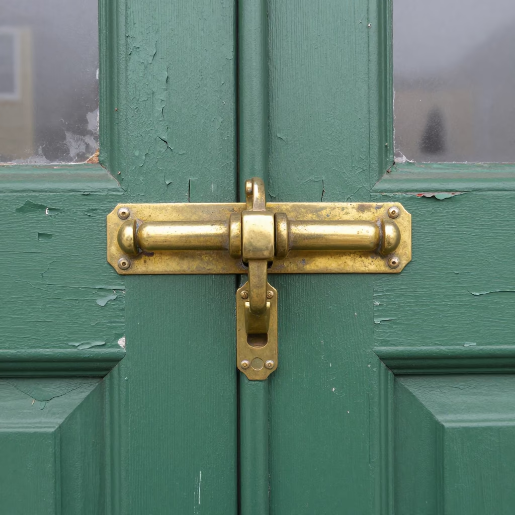 Weathered Brass Door Latch in San Francisco in in San Francisco, United States
