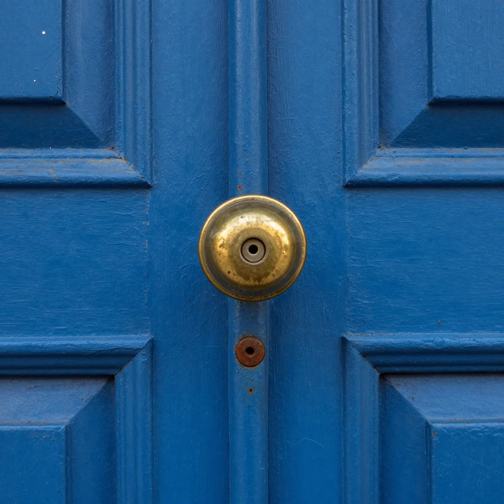 Weathered Brass Doorknob in Havana in in Havana, Cuba