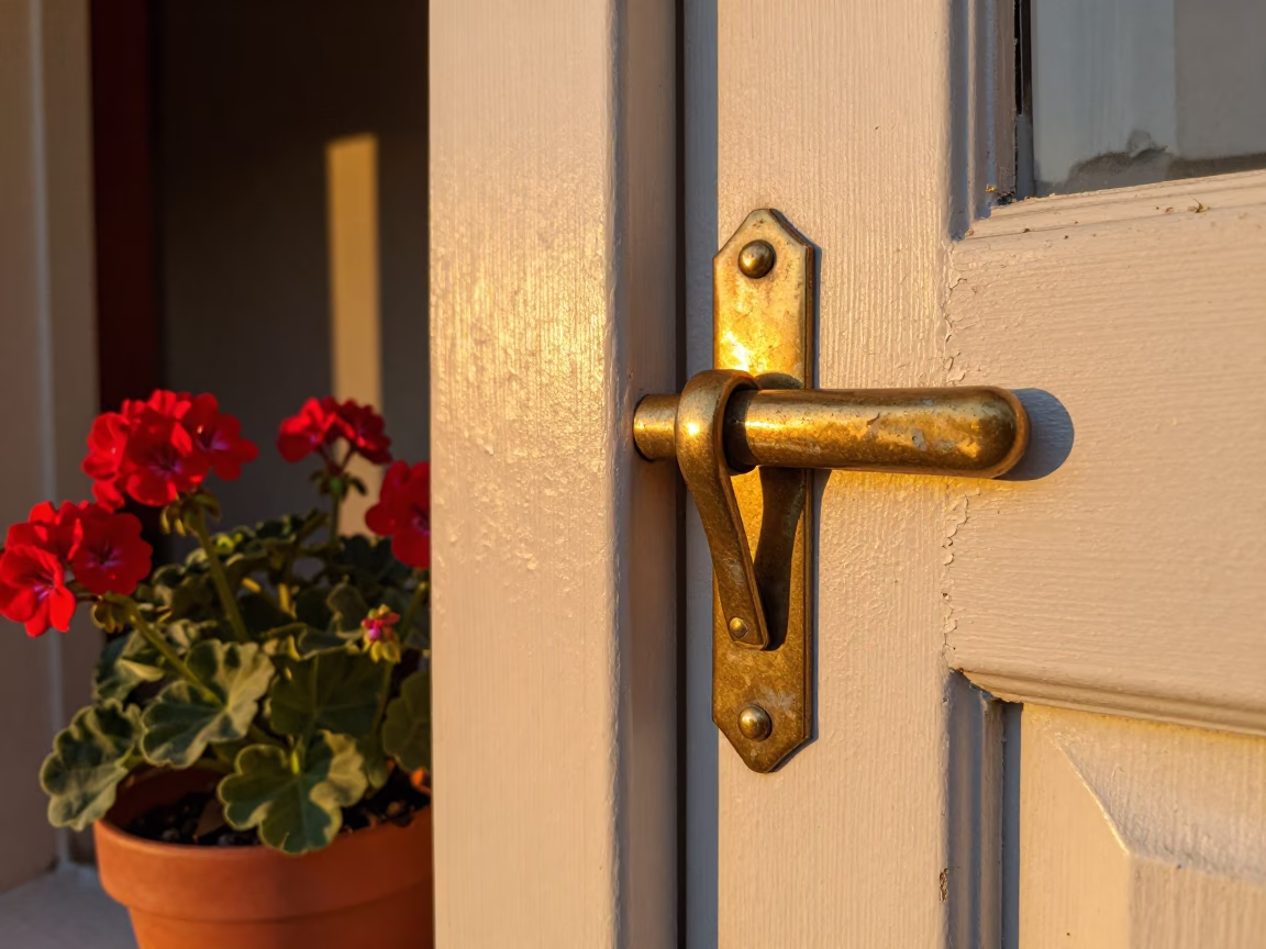 Weathered Brass Latch in Perth in in Perth, Australia