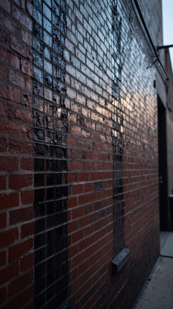 Weathered Brick Wall in Philadelphia in in Philadelphia, United States