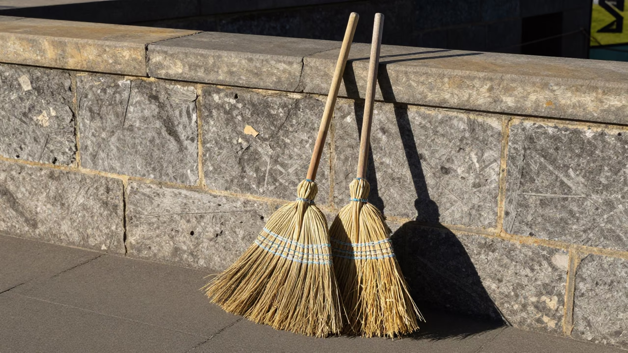 Weathered Brooms in Hobart in in Hobart, Tasmania, Australia