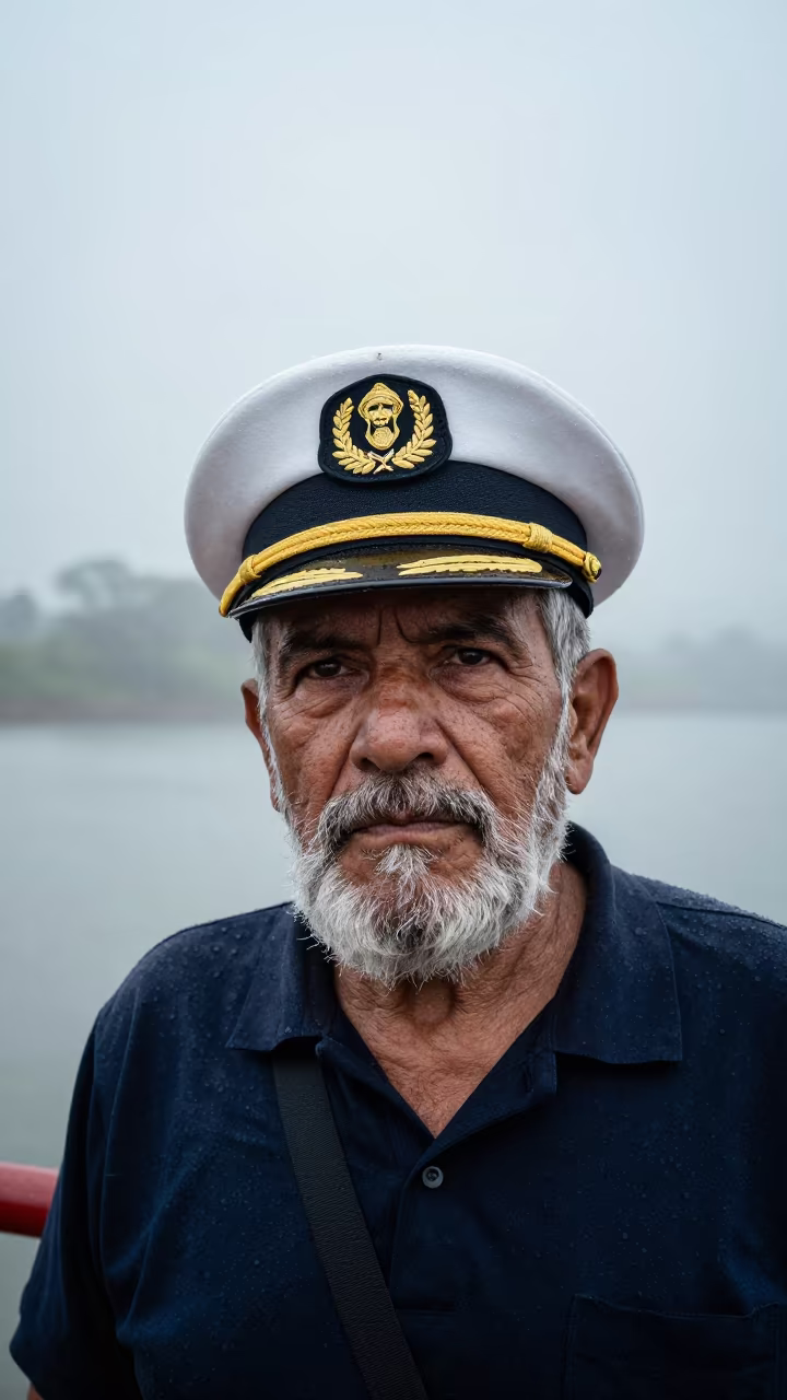 Weathered Captain Portrait in Irapuato Mist in in Irapuato