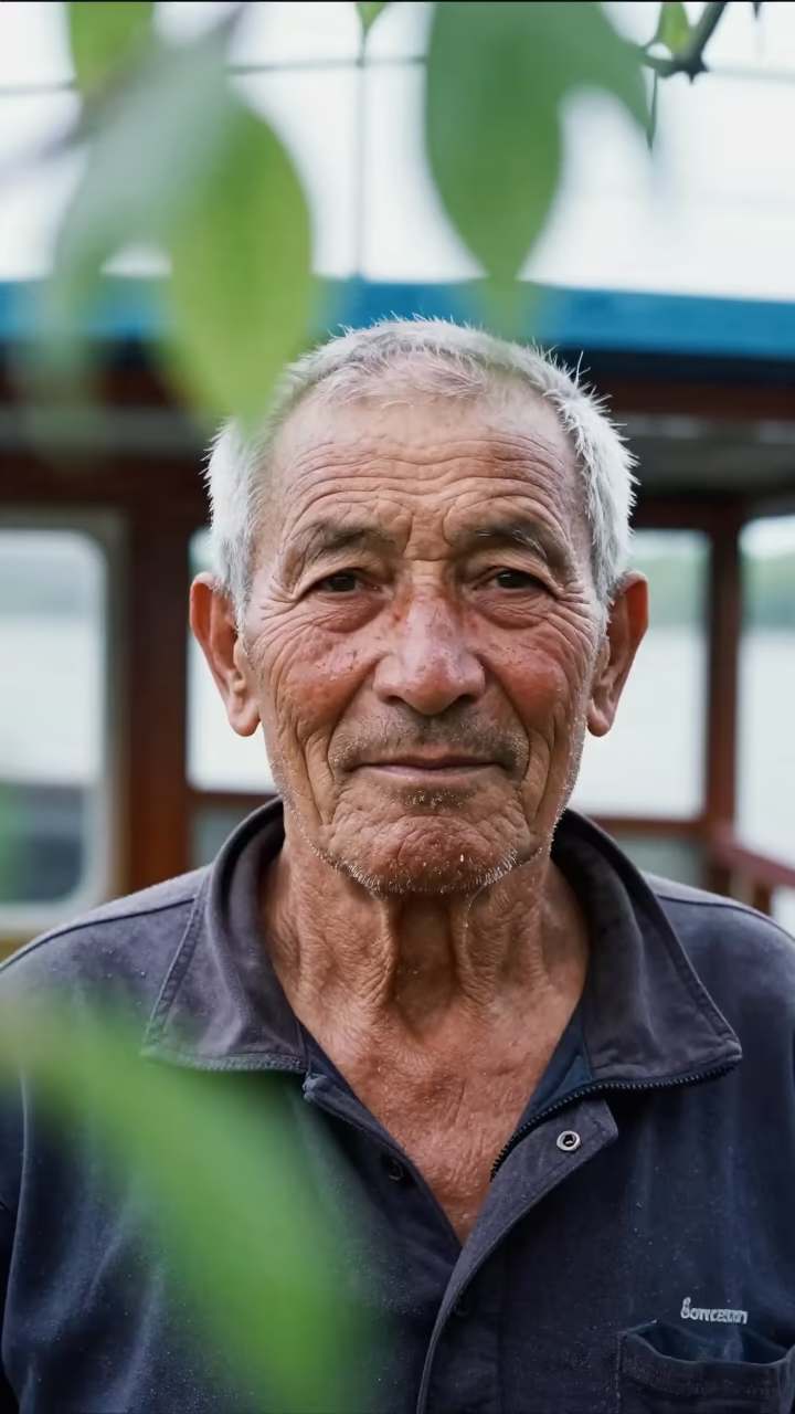 Weathered Captain Portrait in Khyrdalan in in Khyrdalan