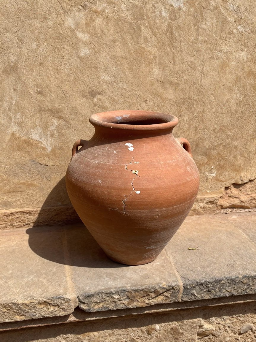 Weathered Clay Pot in Jaipur in in Jaipur, India