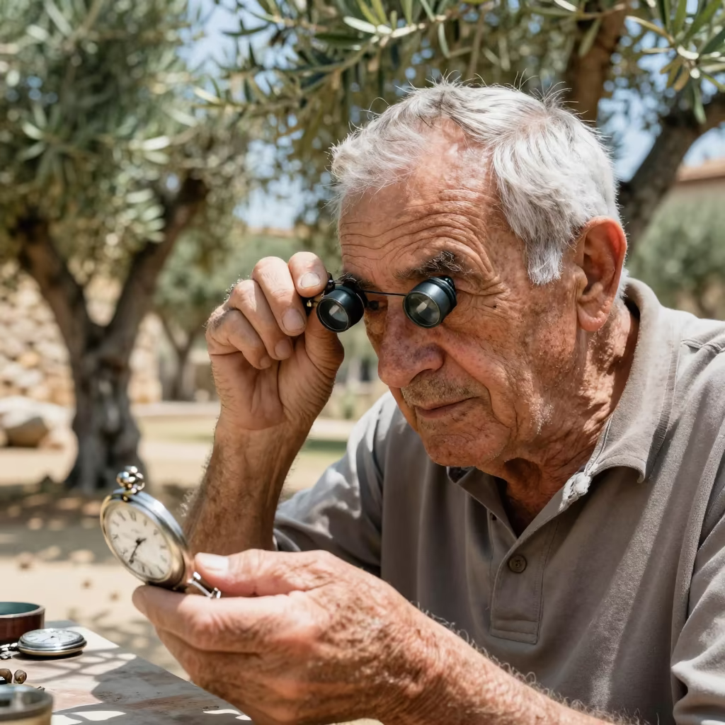 Weathered Clock Repairer Face Near Zaragoza in near Zaragoza