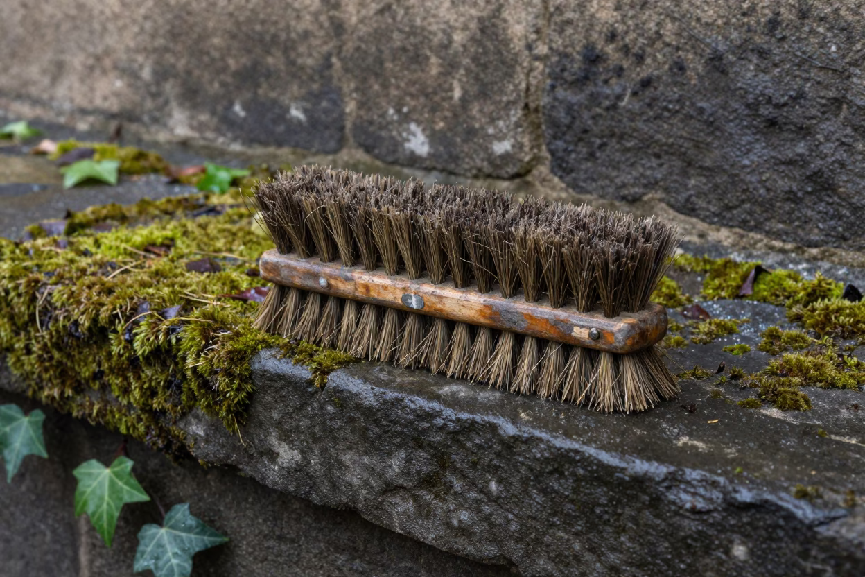 Weathered Coat Brush in Prague in in Prague, Czech Republic