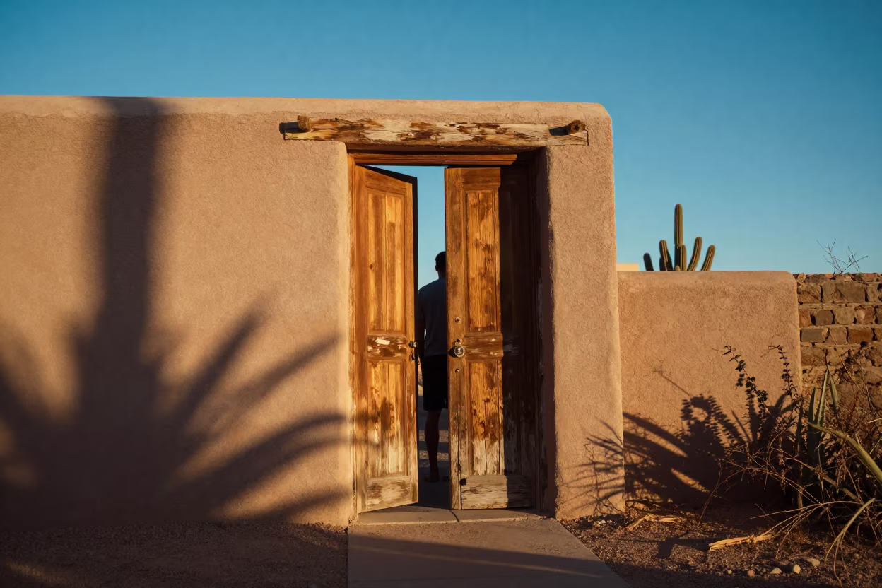 Weathered Door in Phoenix Midsummer in in Phoenix