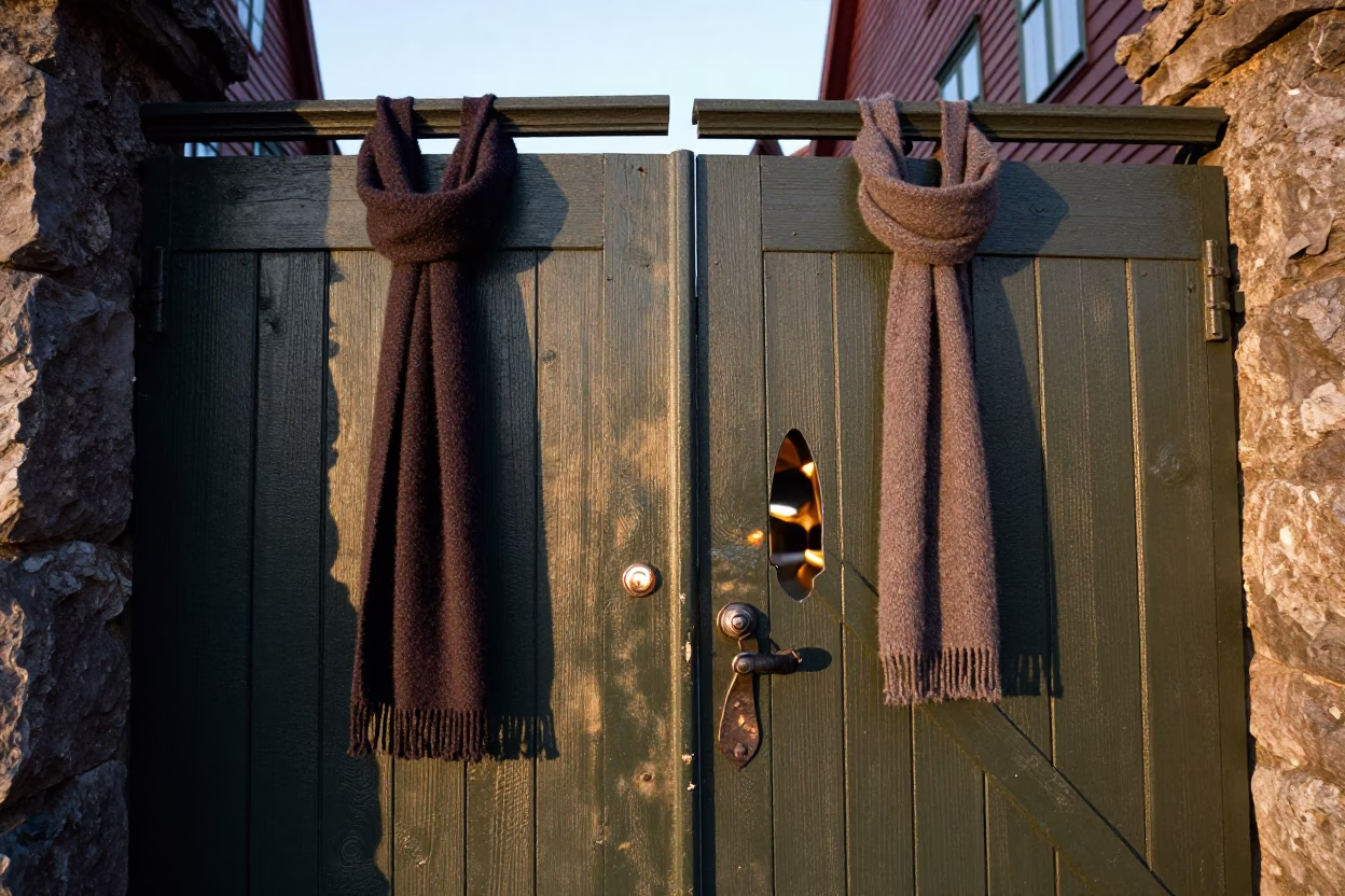 Weathered Gate in Bergen in in Bergen, Norway
