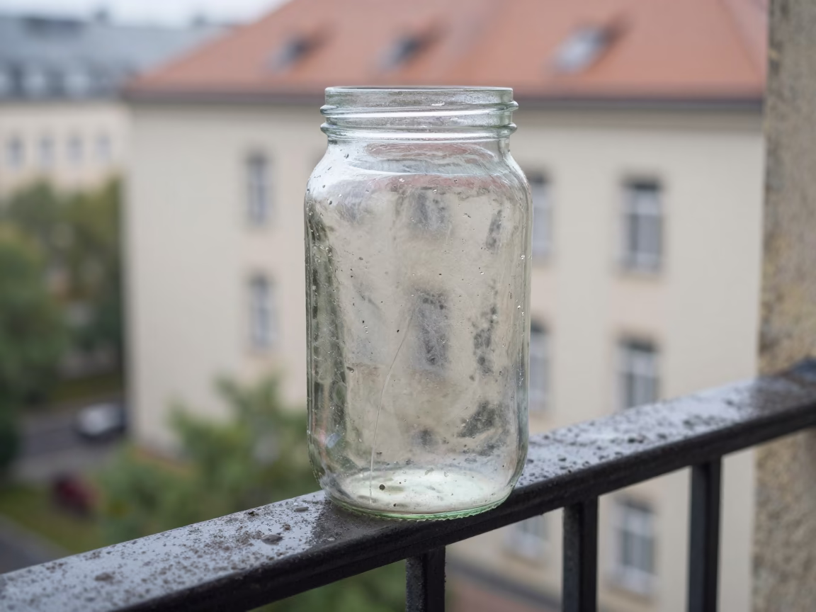 Weathered Glass Jar in Berlin in in Berlin, Germany