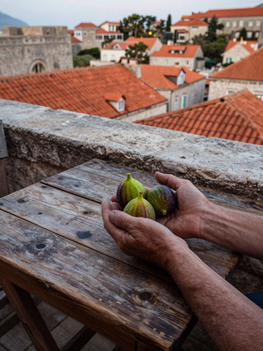 Weathered Hands in Dubrovnik in in Dubrovnik, Croatia