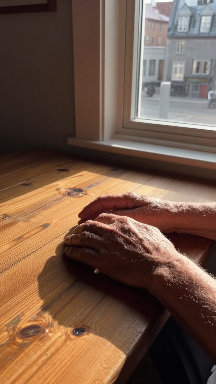 Weathered Hands in Quebec City in in Quebec City, Quebec, Canada
