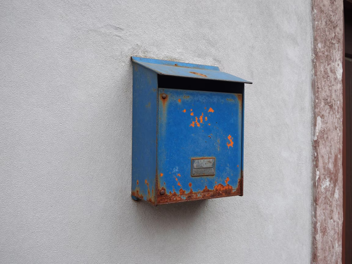 Weathered Metal Mailbox in Guadalajara in in Guadalajara, Mexico