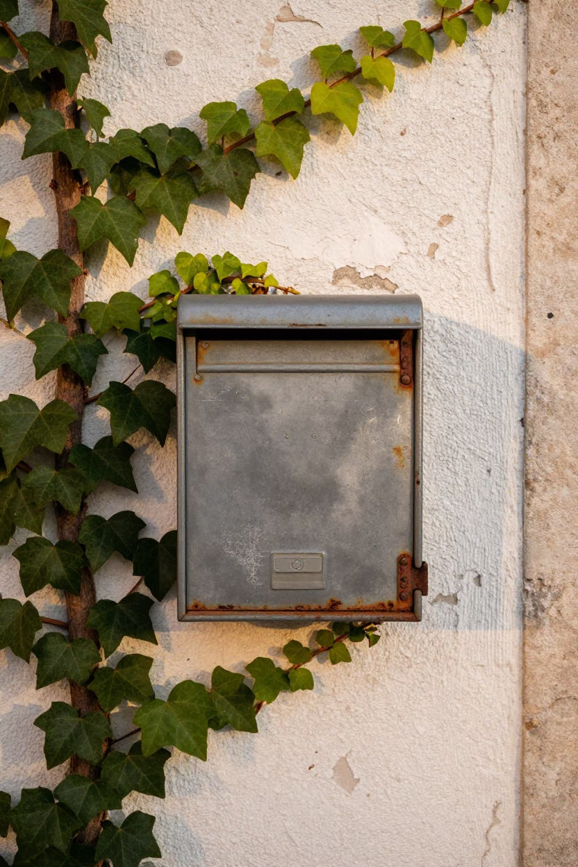 Weathered Metal Mailbox in Lisbon in in Lisbon, Portugal