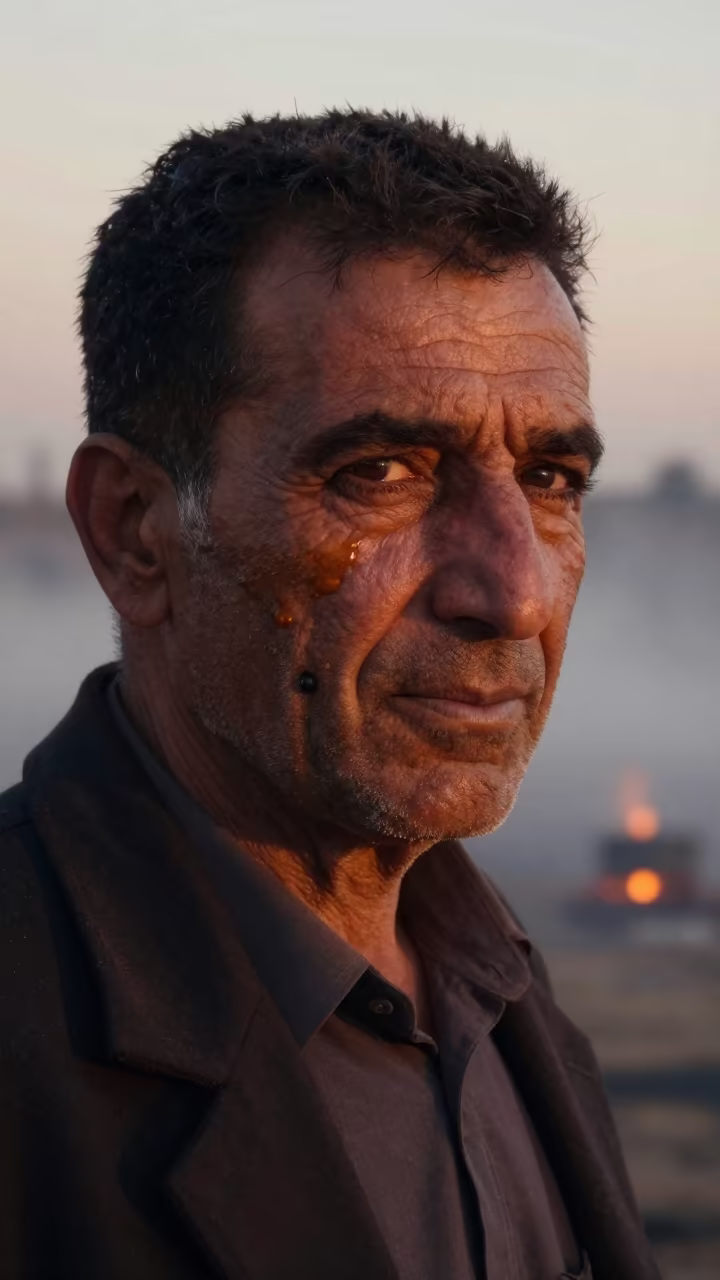 Weathered Millwright in Mashhad Evening Light in in Mashhad