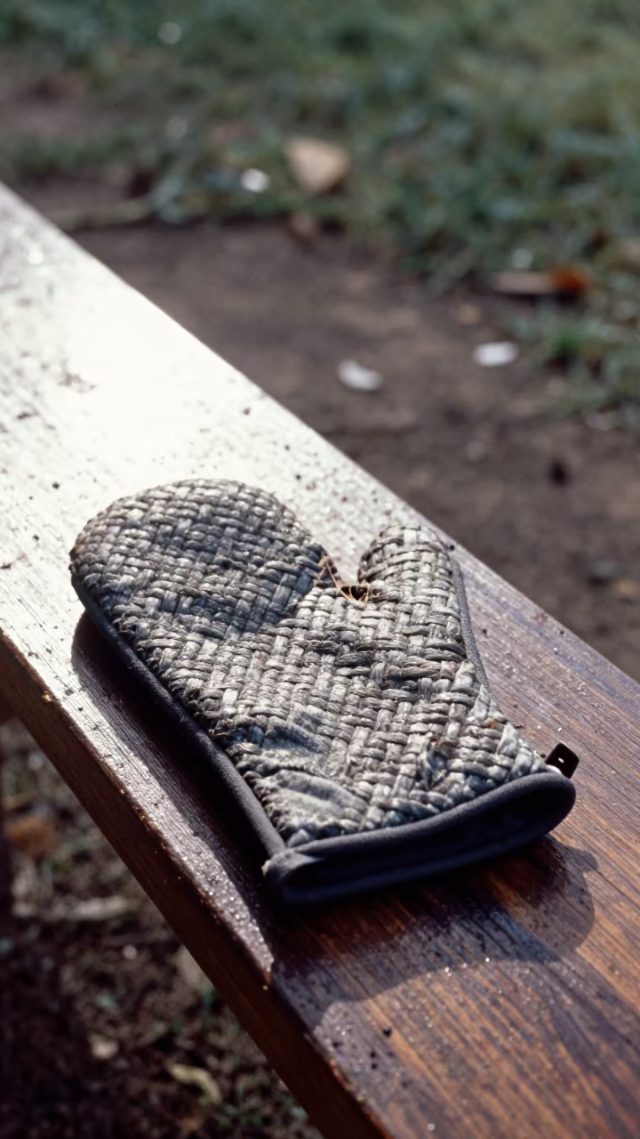 Weathered Oven Mitt Cedar Bench Guyana Morning in in Guyana