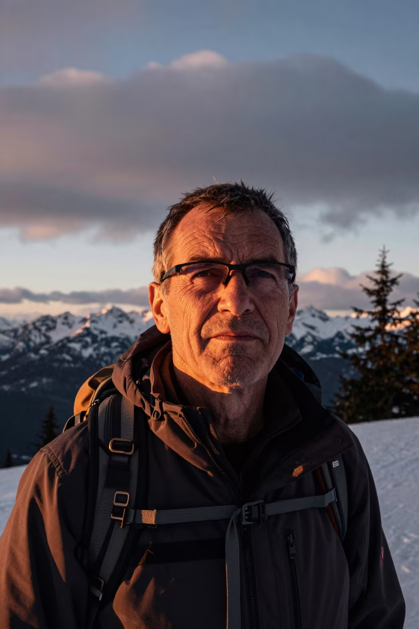 Weathered Porter Face in Vancouver Dusk Light in in Vancouver
