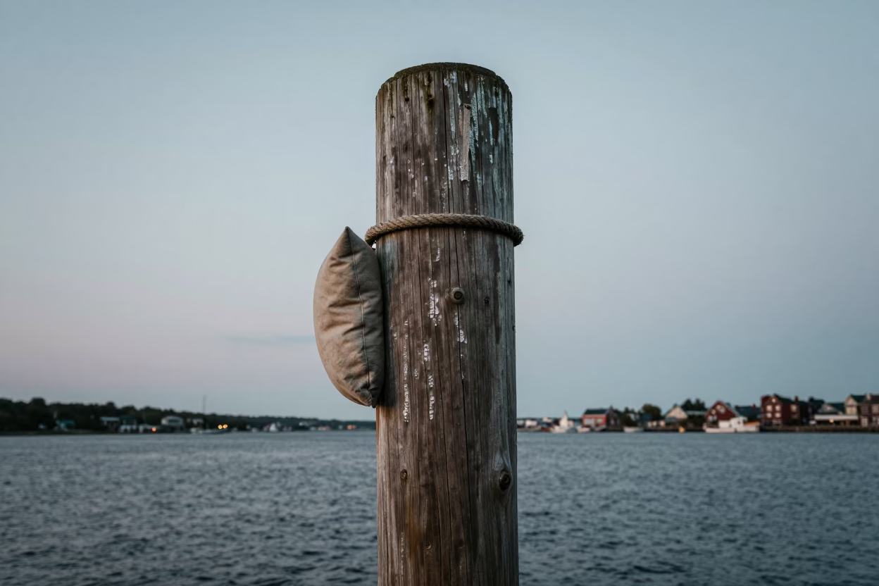 Weathered Post in Halifax in in Halifax, Nova Scotia, Canada